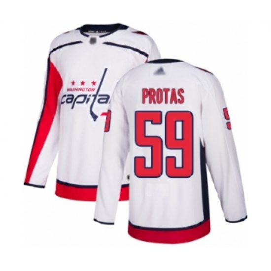 Youth Washington Capitals 59 Aliaksei Protas Authentic White Away Hockey Jersey