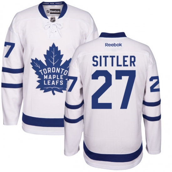 Men's Reebok Toronto Maple Leafs 27 Darryl Sittler Authentic White Away NHL Jersey