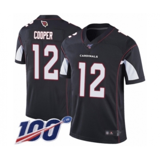 Men's Arizona Cardinals 12 Pharoh Cooper Black Alternate Vapor Untouchable Limited Player 100th Season Football Jersey