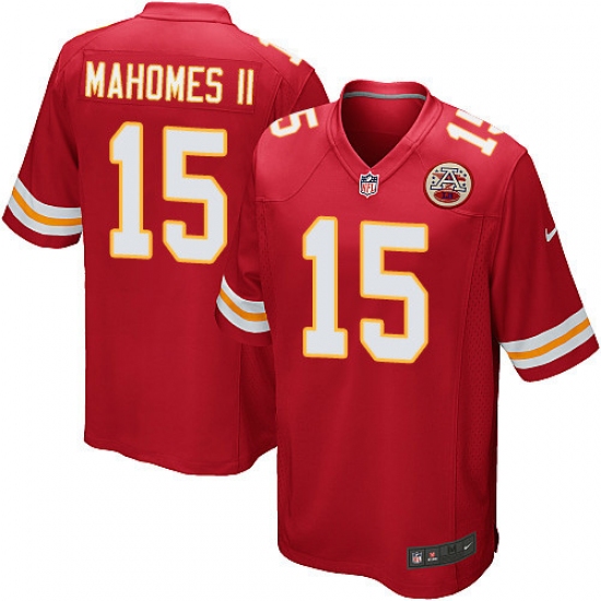 Men's Nike Kansas City Chiefs 15 Patrick Mahomes II Game Red Team Color NFL Jersey