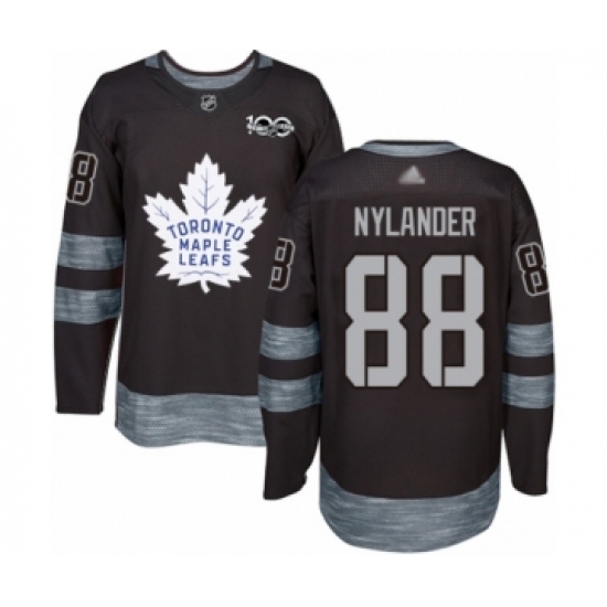 Men's Toronto Maple Leafs 88 William Nylander Authentic Black 1917-2017 100th Anniversary Hockey Jersey