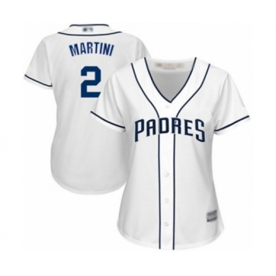 Women's San Diego Padres 2 Nick Martini Authentic White Home Cool Base Baseball Player Jersey