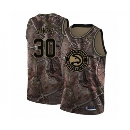 Men's Atlanta Hawks 30 Damian Jones Swingman Camo Realtree Collection Basketball Jersey