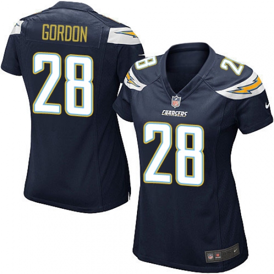 Women's Nike Los Angeles Chargers 28 Melvin Gordon Game Navy Blue Team Color NFL Jersey