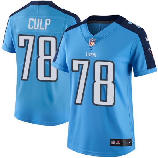 Women's Nike Tennessee Titans 78 Curley Culp Light Blue Team Color Vapor Untouchable Limited Player NFL Jersey