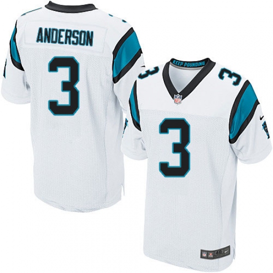 Men's Nike Carolina Panthers 3 Derek Anderson Elite White NFL Jersey