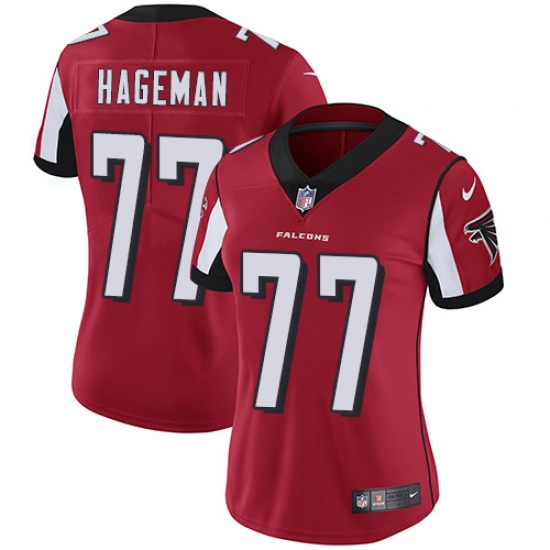 Women's Nike Atlanta Falcons 77 Ra'Shede Hageman Elite Red Team Color NFL Jersey