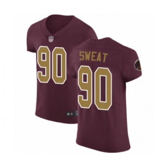 Men's Washington Redskins 90 Montez Sweat Burgundy Red Alternate Vapor Untouchable Elite Player Football Jersey