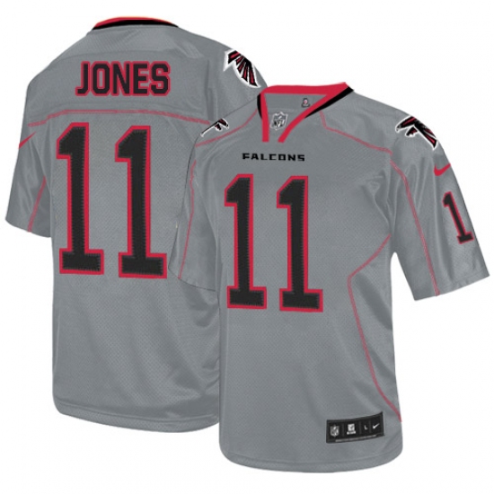 Men's Nike Atlanta Falcons 11 Julio Jones Elite Lights Out Grey NFL Jersey