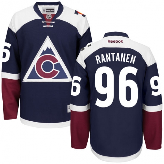 Youth Reebok Colorado Avalanche 96 Mikko Rantanen Authentic Blue Third NHL Jersey