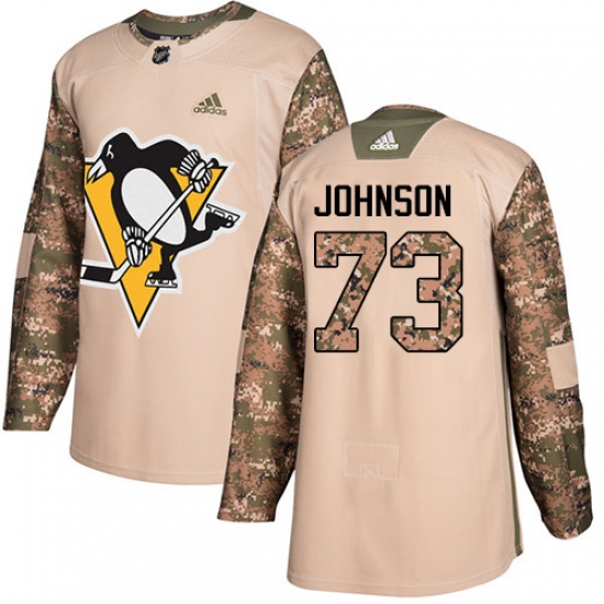 Youth Adidas Pittsburgh Penguins 76 Calen Addison Authentic Green Salute to Service NHL Jersey