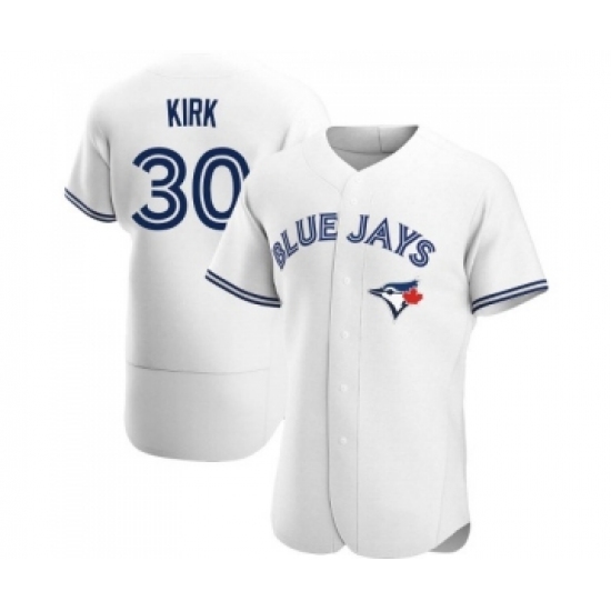 Men's Toronto Blue Jays 30 Alejandro Kirk George Springer White Flex Base Stitched Jersey