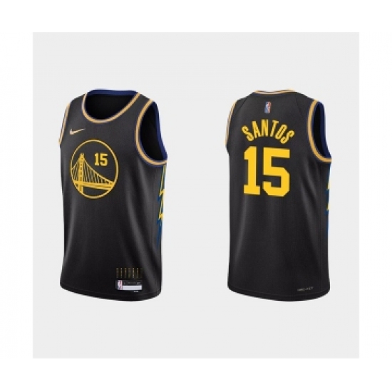 Men's Golden State Warriors 15 Gui Santos 2022 Black Stitched Basketball Jersey