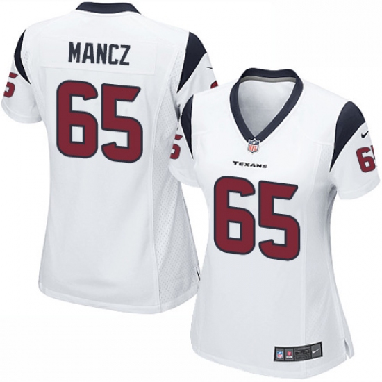 Women's Nike Houston Texans 65 Greg Mancz Game White NFL Jersey