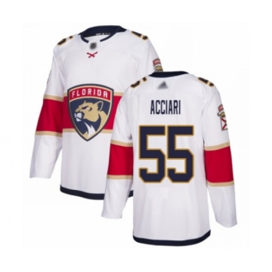 Men's Florida Panthers 55 Noel Acciari Authentic White Away Hockey Jersey