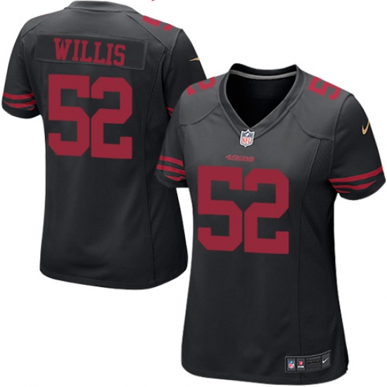Women's Nike San Francisco 49ers 52 Patrick Willis Game Black NFL Jersey