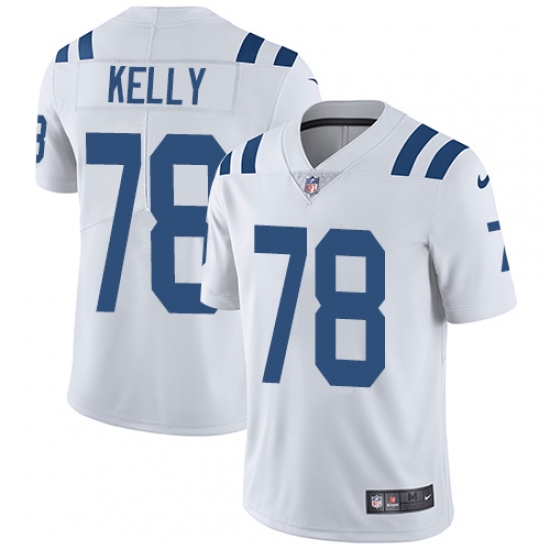 Men's Nike Indianapolis Colts 78 Ryan Kelly White Vapor Untouchable Limited Player NFL Jersey