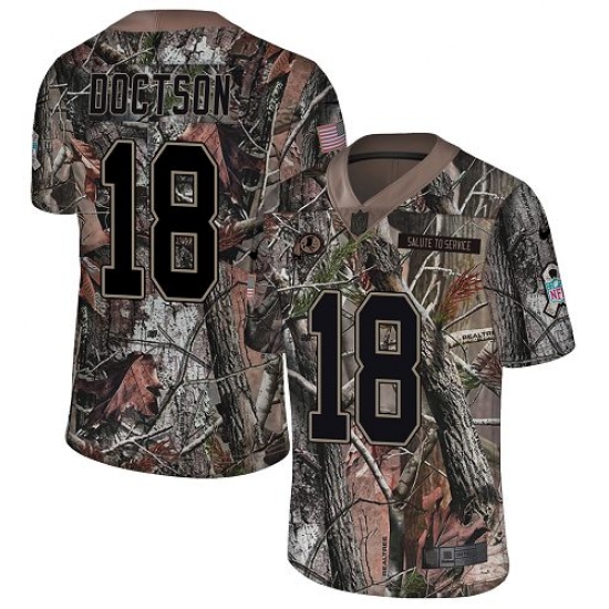 Men's Nike Washington Redskins 18 Josh Doctson Limited Camo Rush Realtree NFL Jersey