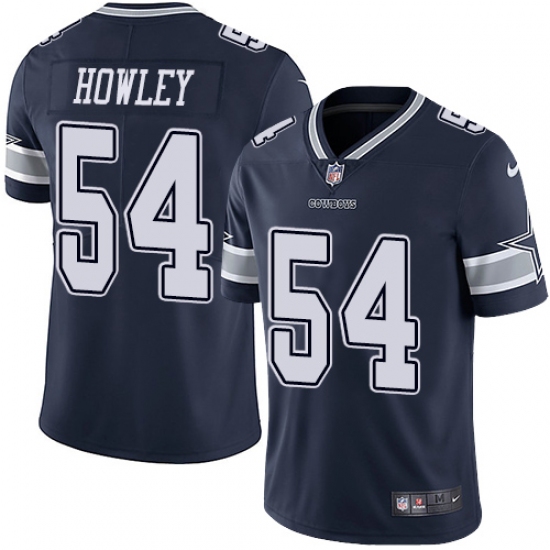 Youth Nike Dallas Cowboys 54 Chuck Howley Navy Blue Team Color Vapor Untouchable Limited Player NFL Jersey