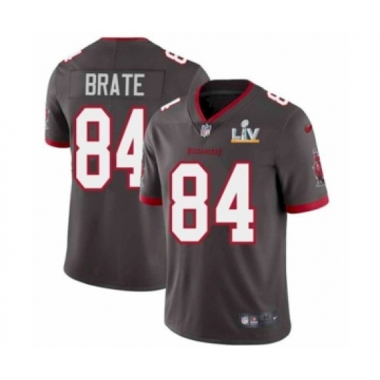 Youth Tampa Bay Buccaneers 84Cameron Brate Pewter 2021 Super Bowl LV Jersey