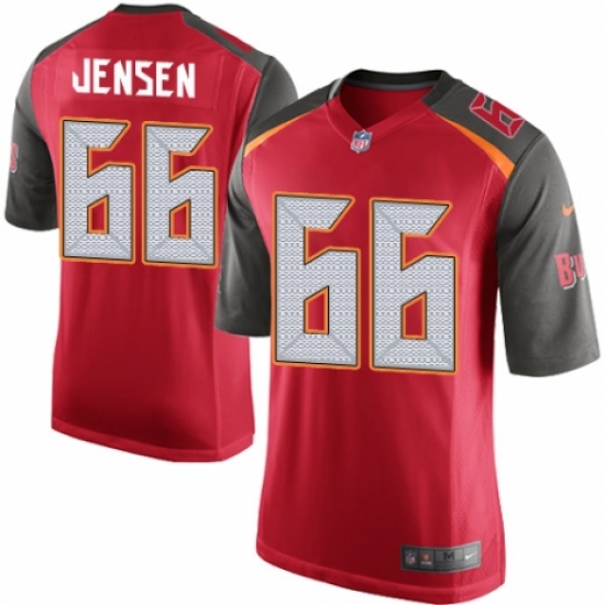 Men's Nike Tampa Bay Buccaneers 66 Ryan Jensen Game Red Team Color NFL Jersey