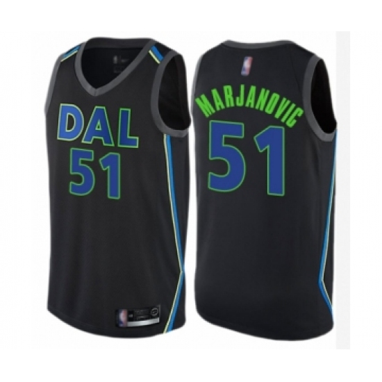 Women's Dallas Mavericks 51 Boban Marjanovic Swingman Black Basketball Jersey - City Edition