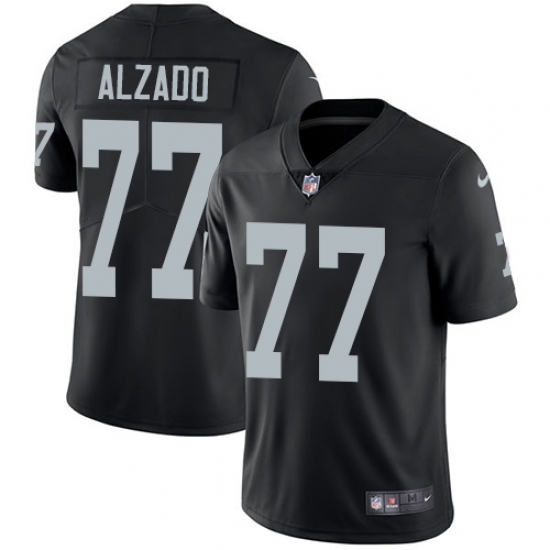 Youth Nike Oakland Raiders 77 Lyle Alzado Elite Black Team Color NFL Jersey