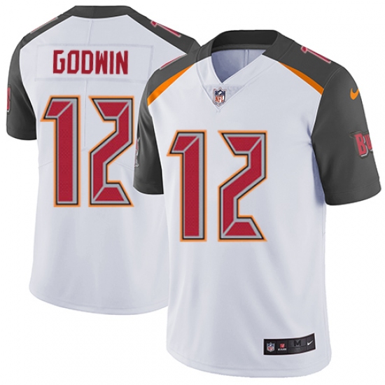 Youth Nike Tampa Bay Buccaneers 12 Chris Godwin White Vapor Untouchable Limited Player NFL Jersey