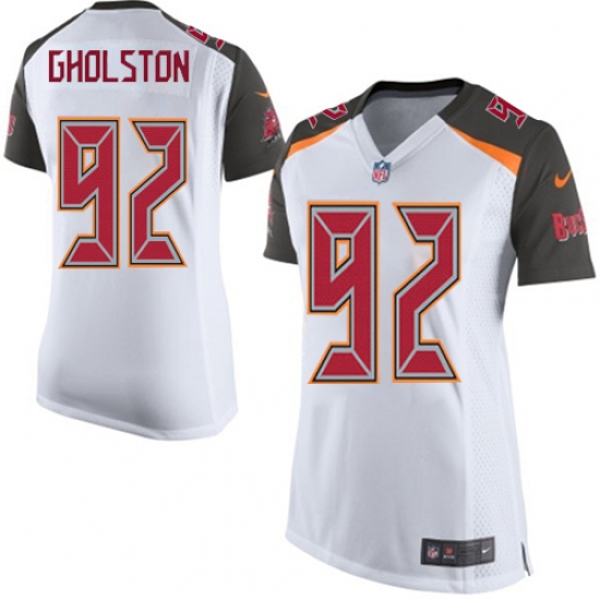 Women's Nike Tampa Bay Buccaneers 92 William Gholston Game White NFL Jersey