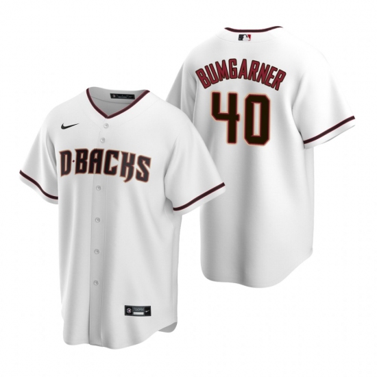 Men's Nike Arizona Diamondbacks 40 Madison Bumgarner White Home Stitched Baseball Jersey