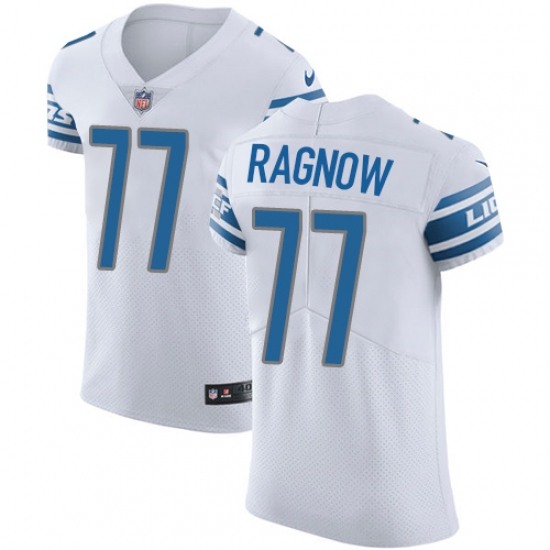 Men's Nike Detroit Lions 77 Frank Ragnow White Vapor Untouchable Elite Player NFL Jersey