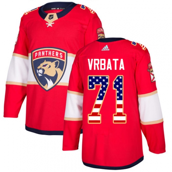 Youth Adidas Florida Panthers 71 Radim Vrbata Authentic Red USA Flag Fashion NHL Jersey