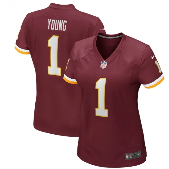 Women's Washington Redskins 1 Chase Young Nike Burgundy 2020 NFL Draft First Round Pick Game Jersey.webp