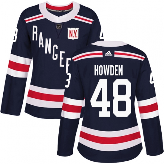 Women's Adidas New York Rangers 48 Brett Howden Authentic Navy Blue 2018 Winter Classic NHL Jersey