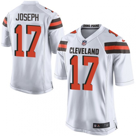 Men's Nike Cleveland Browns 17 Greg Joseph Game White NFL Jersey