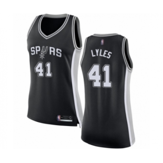 Women's San Antonio Spurs 41 Trey Lyles Swingman Black Basketball Jersey - Icon Edition