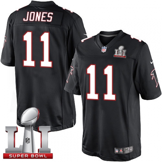 Youth Nike Atlanta Falcons 11 Julio Jones Black Alternate Super Bowl LI 51 Vapor Untouchable Limited Player NFL Jersey