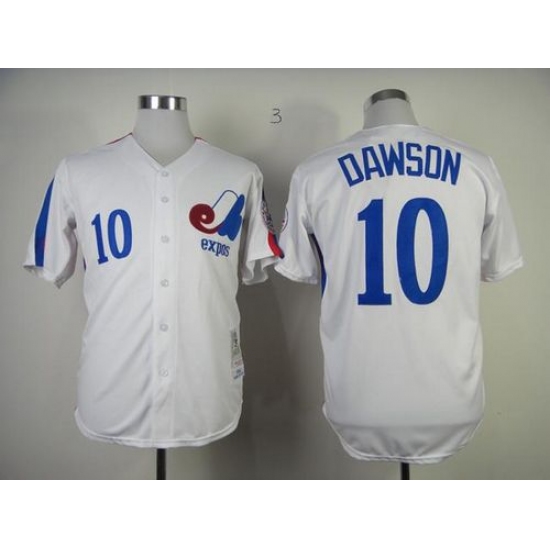 Mitchell And Ness 1982 Expos 10 Andre Dawson White Throwback Stitched Baseball Jersey