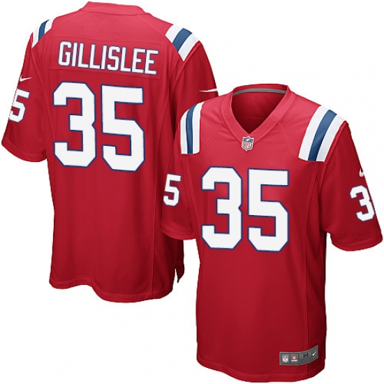 Men's Nike New England Patriots 35 Mike Gillislee Game Red Alternate NFL Jersey