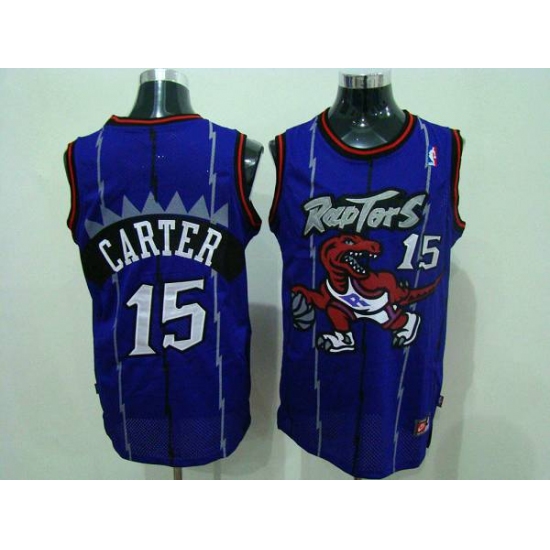 Men's Nike Toronto Raptors 15 Vince Carter Authentic Purple Throwback NBA Jersey
