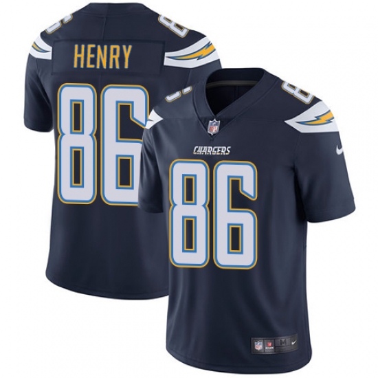 Men's Nike Los Angeles Chargers 86 Hunter Henry Navy Blue Team Color Vapor Untouchable Limited Player NFL Jersey