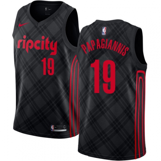 Youth Nike Portland Trail Blazers 19 Georgios Papagiannis Swingman Black NBA Jersey - City Edition