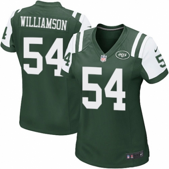 Women's Nike New York Jets 54 Avery Williamson Game Green Team Color NFL Jersey