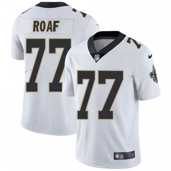 Men's Nike New Orleans Saints 77 Willie Roaf White Vapor Untouchable Limited Player NFL Jersey