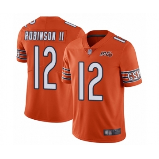 Men's Chicago Bears 12 Allen Robinson Orange Alternate 100th Season Limited Football Jersey