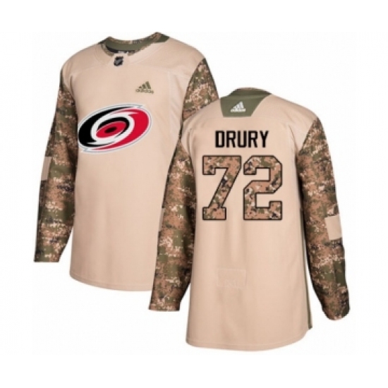 Youth Adidas Carolina Hurricanes 72 Jack Drury Authentic Camo Veterans Day Practice NHL Jersey