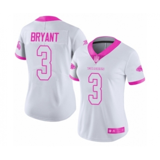 Women's Atlanta Falcons 3 Matt Bryant Limited White Pink Rush Fashion Football Jersey