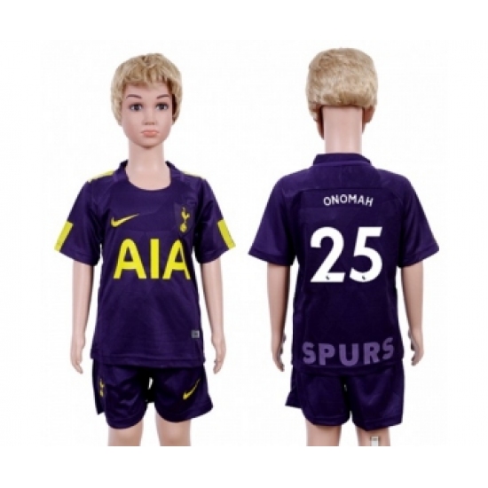 Tottenham Hotspur 25 Onomah Sec Away Kid Soccer Club Jersey