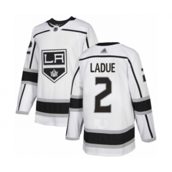 Men's Los Angeles Kings 2 Paul LaDue Authentic White Away Hockey Jersey