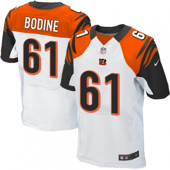 Men's Nike Cincinnati Bengals 61 Russell Bodine Elite White NFL Jersey